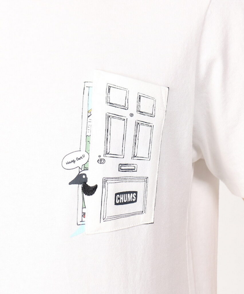 「Go Outdoor Pocket T-Shirt」以旅行為概念，胸前口袋為家門圖案。