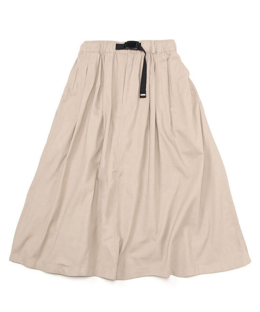 CHUMS Two Tuck Wide Skirt Light風格裙 米灰色 $2,880