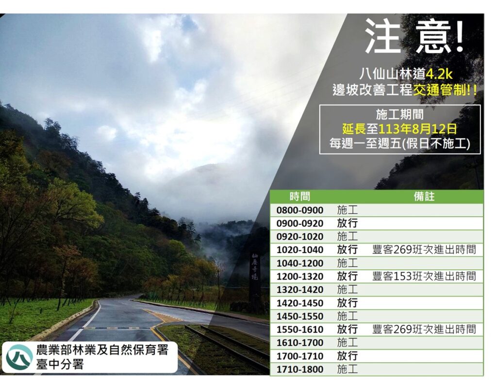 （林業及自然保育署臺中分署提供）