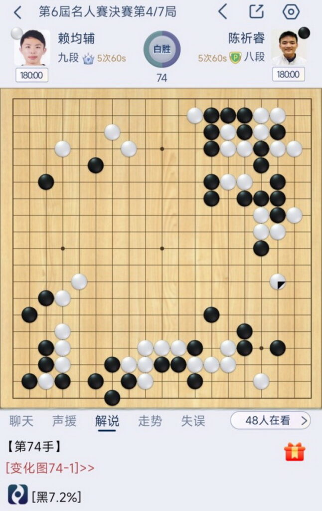 針對今日決勝第4局,賴均輔分析