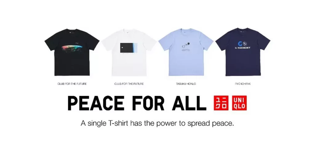 UNIQLO今日宣佈PEACE FOR ALL慈善T恤系列,將推出四款全新設計