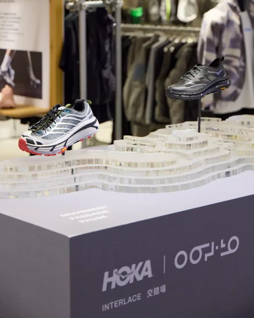 HOKA × oqLiq攜手WHITEROCK 信義A13微型展覽-等高線區