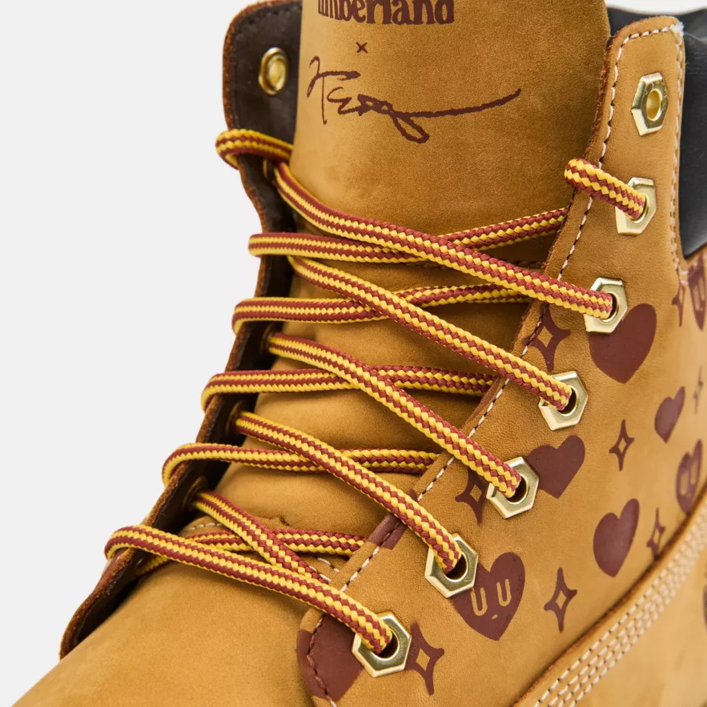 將 Kurt Wu 標誌性的ICON「愛心人」與角色語彙融入 Timberland 最具代表性的經典輪廓之中