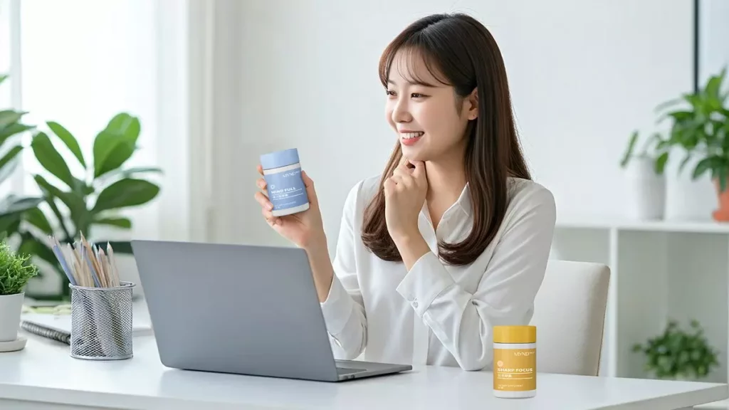 Nu Skin MyND360 清意睡系列「效率膠囊」與「憶力軟膠囊」，兩者共同建構日常效率支持的營養方案