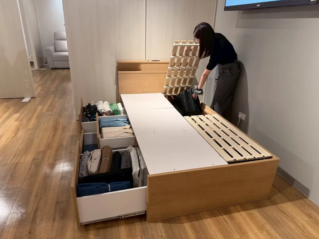 N-ZIO收納床座系列巧妙運用床下空間，為小坪數住宅提供聰明的收納解方