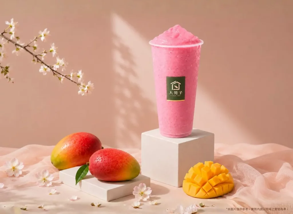 大苑子歡慶端午！夢幻新品「粉紅芒果冰沙」限時特價77元