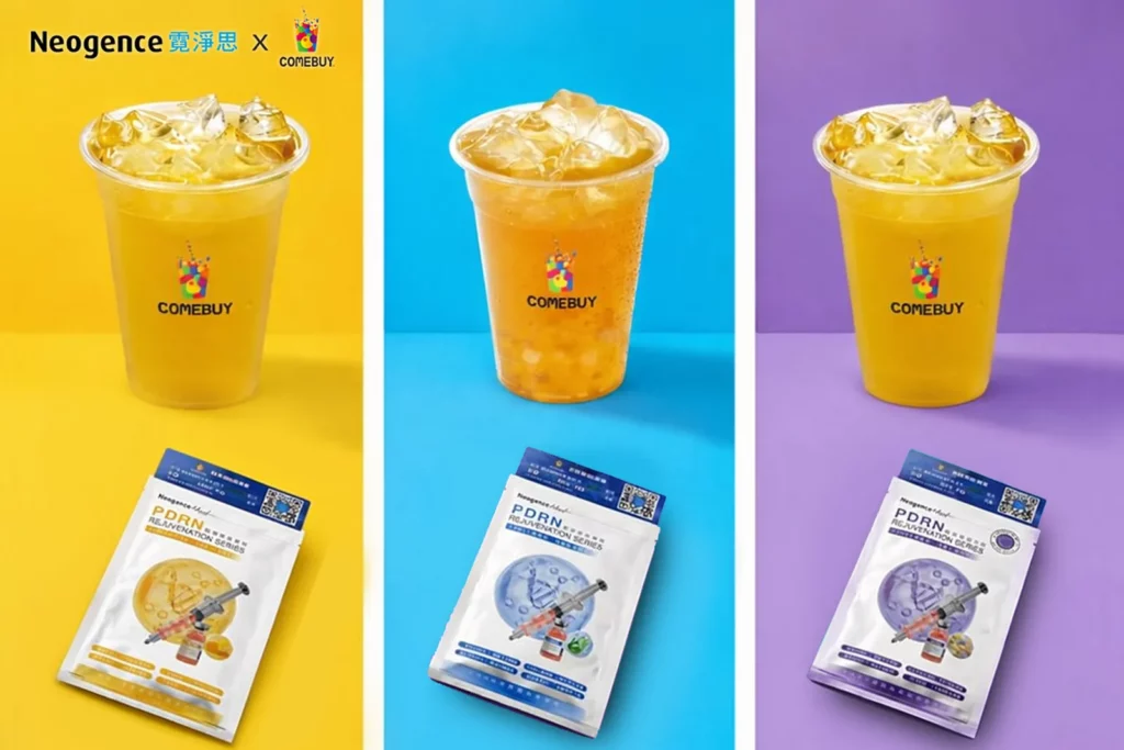 突破水光臨界更暖心！COMEBUY × 霓淨思 夏日聯名果茶祭推「買一送一」，攜手 COMEBUYDREAM 公益相挺，喝飲料送全新 PDRN 麗珠面膜