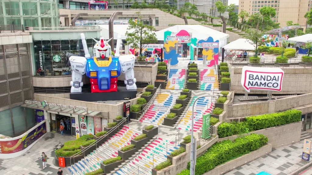 台灣萬代南夢宮亞洲巡迴嘉年華「Bandai Namco Asia Journey in Taiwan」開幕日會場全景照。