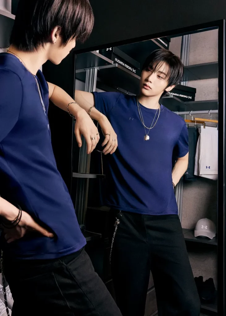 K-POP新世代大勢男團BOYNEXTDOOR TAESAN 著上全新「UA Bouncy Tee」。