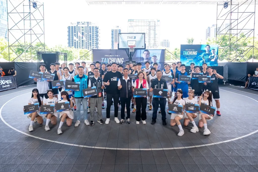 PROJECT:THE 3 國際 3x3 籃球邀請賽於臺中市政府場域登場,集結來自臺灣、香港與日本球隊同場競技。
