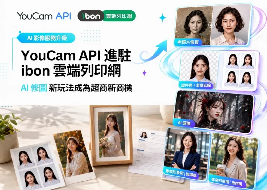 超商列印進化了！7-ELEVEN ibon 雲端列印網導入玩美移動 YouCam API，從AI 修圖到超商列印一次搞定