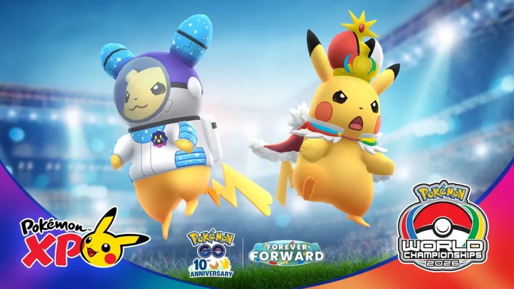 跟著《Pokémon GO》歡慶「PokémonXP」與「Pokémon World Championships 2026」！