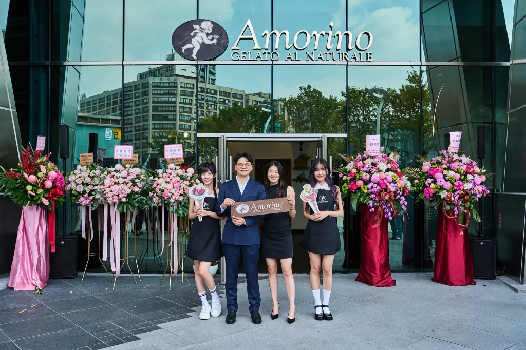 鼎域控股董事長田偉𩥉出席法國頂級冰淇淋 Amorino亞洲首間品牌旗艦店開幕剪綵（鼎域控股股份有限公司 提供）