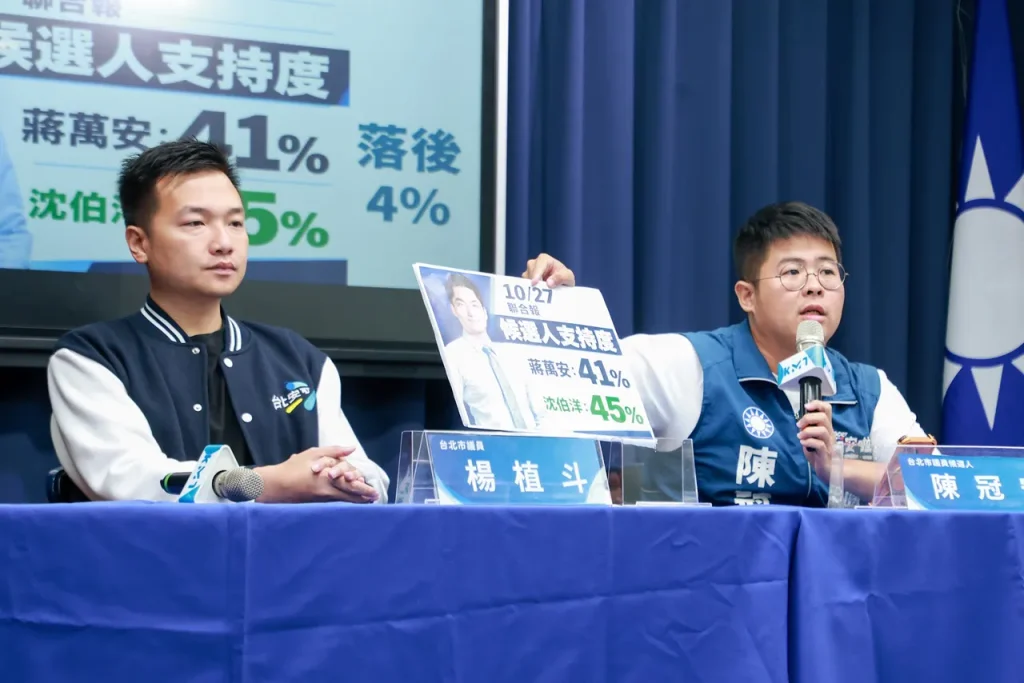 一週內民調落差高達24個百分點 陳冠安：參考性值得商榷 楊植斗：五成市政滿意度是蔣萬安最強後盾 我們一定贏