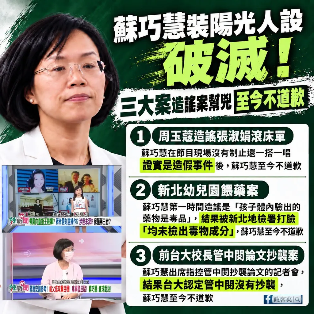 管中閔痛批蘇巧慧是「道德的懦夫、政治的懦夫」 粉專挖出三案紀錄：造謠時都在場 翻車時就消失