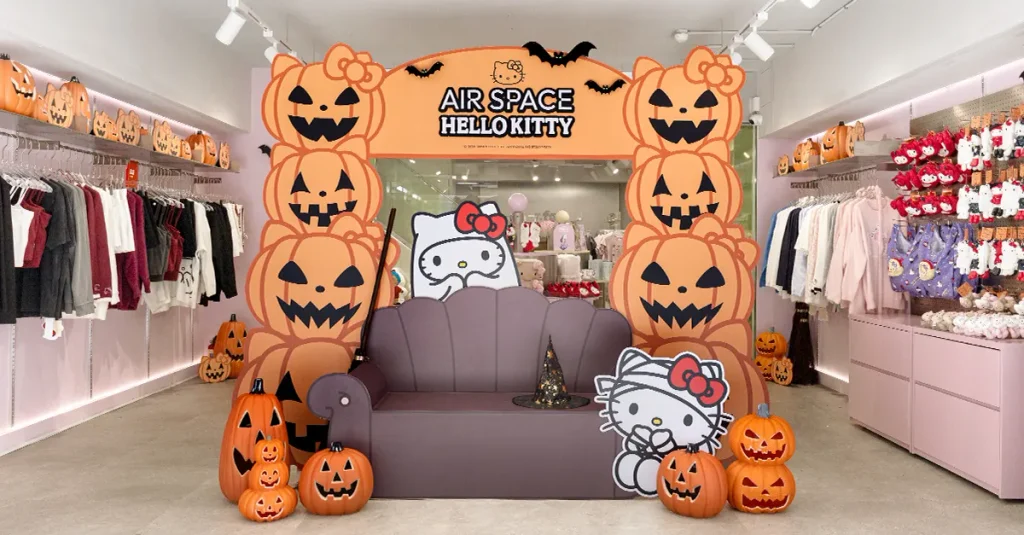AIR SPACE r.fav 台灣獨家自繪 萬聖HELLO KITTY 秋冬新品與南西店主題裝置